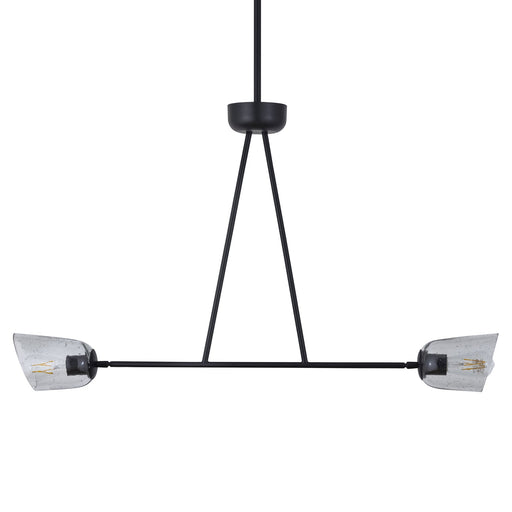 Keppe 2 Light Linear Chandelier in Dark Bronze