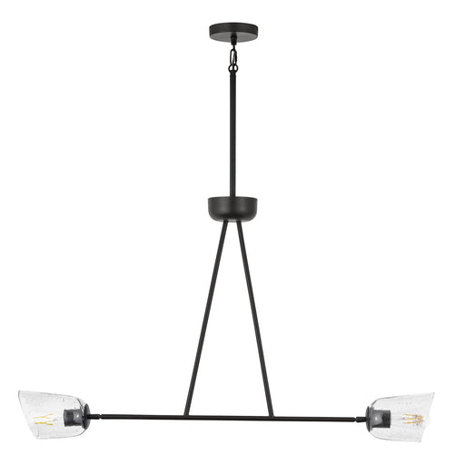Keppe 2 Light Linear Chandelier in Dark Bronze