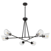 Keppe 6 Light Chandelier in Dark Bronze