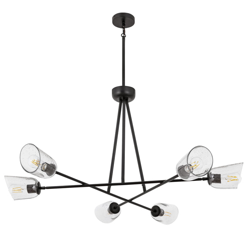 Keppe 6 Light Chandelier in Dark Bronze