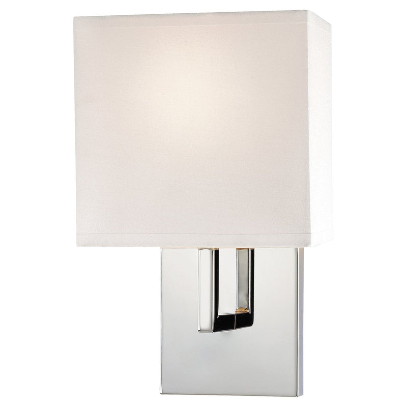 George Kovacs 7" Fabric Shade Wall Sconce in Chrome