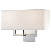George Kovacs 17" Fabric Shade Wall Sconce in Chrome