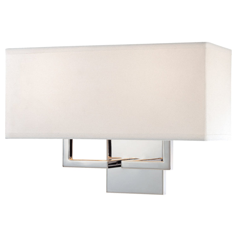 George Kovacs 17" Fabric Shade Wall Sconce in Chrome
