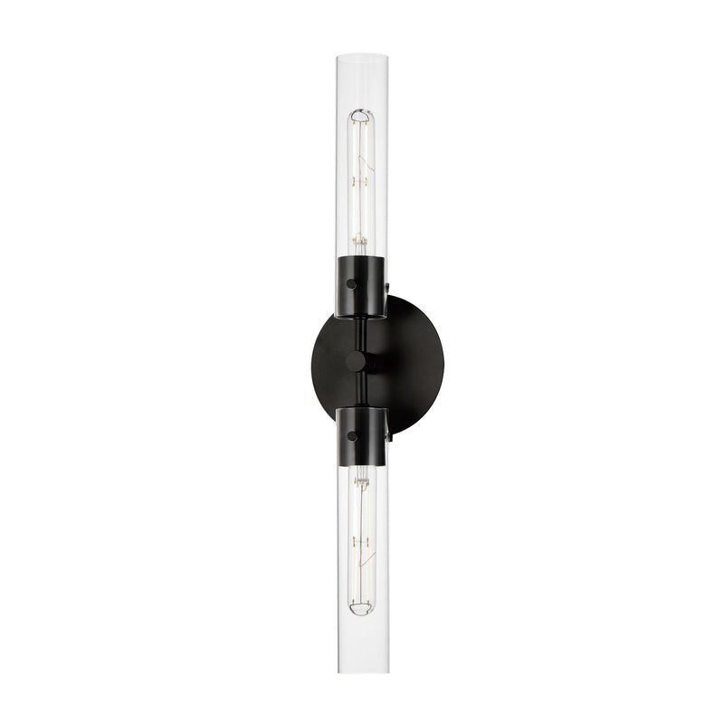 Equilibrium 2 Light LED Wall Sconce in Black