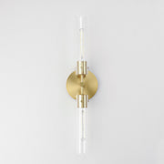 Equilibrium 2 Light LED Wall Sconce in Natural Aged Brass