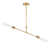 Equilibrium 2 Light LED Pendant in Natural Aged Brass
