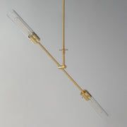 Equilibrium 2 Light LED Pendant in Natural Aged Brass