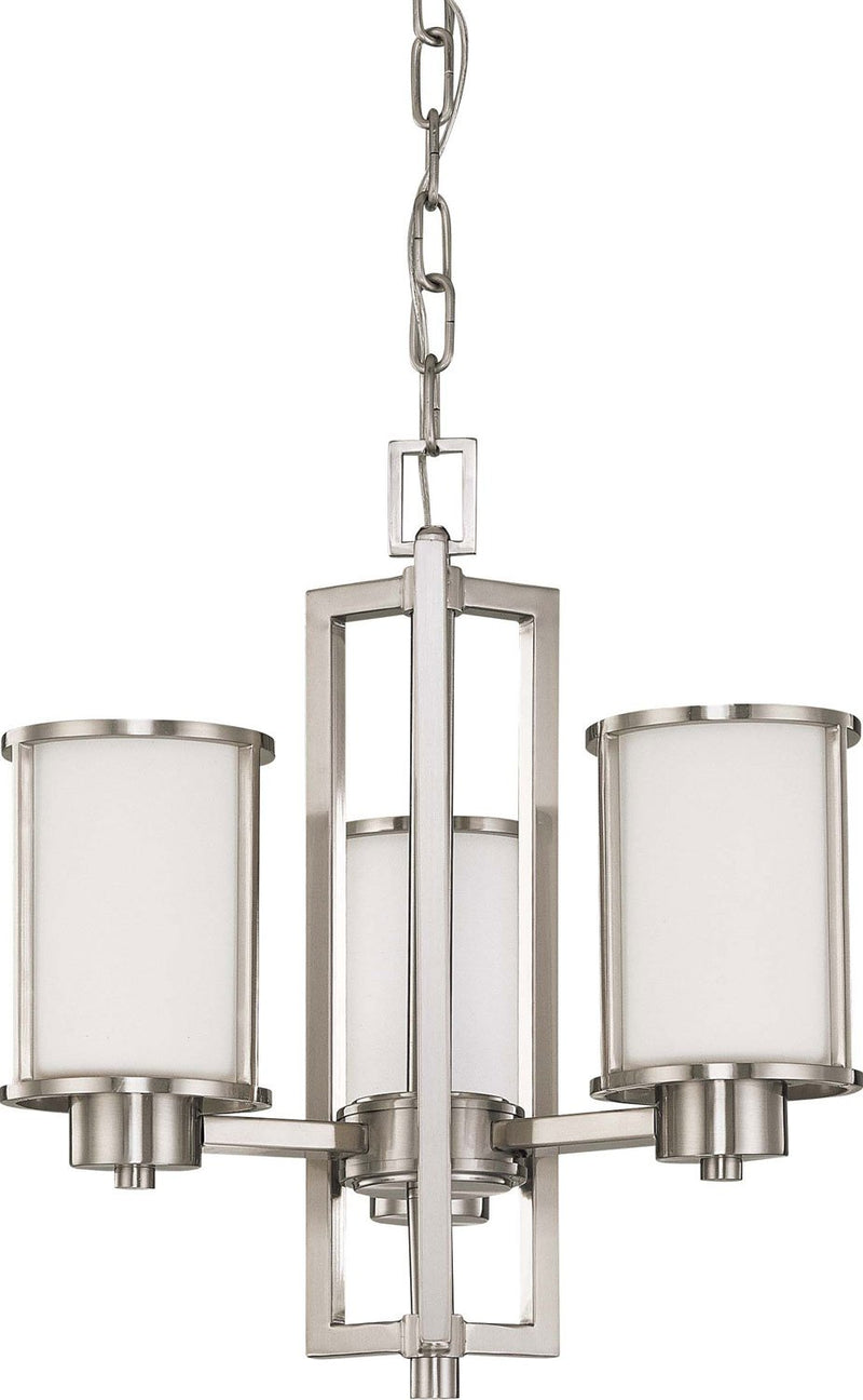 Odeon 3-Light Chandelier in Brushed Nickel