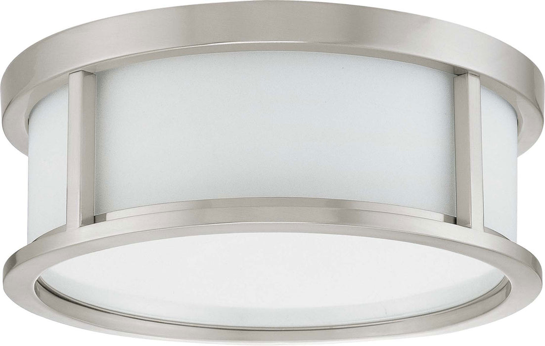 Odeon 2-Light 13" Flush in Brushed Nickel