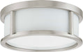 Odeon 2-Light 13" Flush in Brushed Nickel