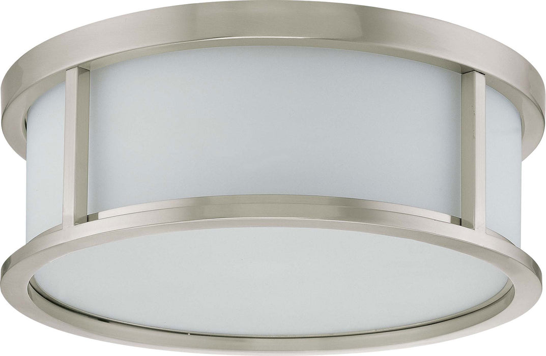 Odeon 3-Light 17" Flush in Brushed Nickel