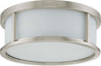 Odeon 3-Light 17" Flush in Brushed Nickel
