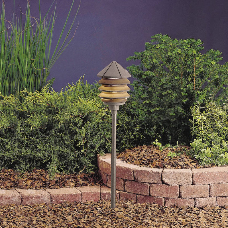 Six Groove 120V 6" Path and Spread Light in Textured Architectural Bronze