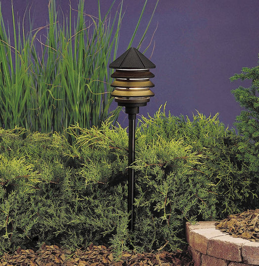 Six Groove 120V 6" Path and Spread Light in Textured Black