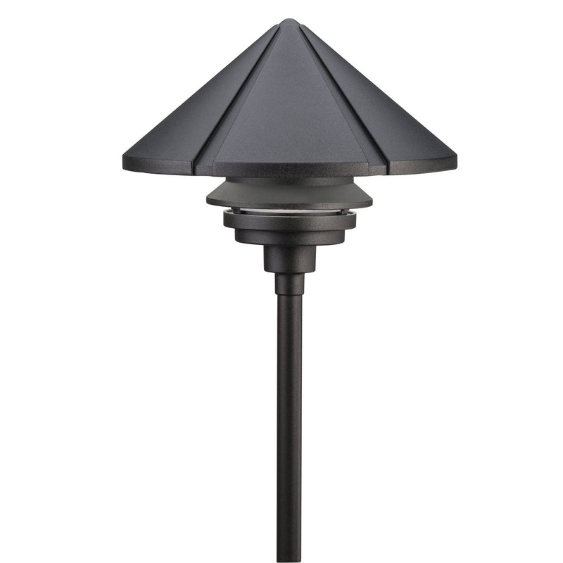 Six Groove 120V 11.5" Path and Spread Light in Textured Black
