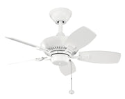 Canfield 30" Ceiling Fan in White