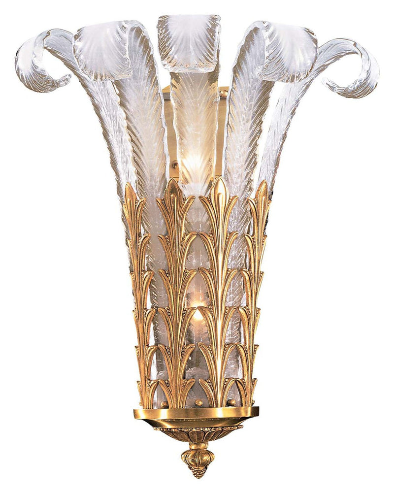 Metropolitan 16.5" Murano Glass 2-Light Wall Sconce in French Gold