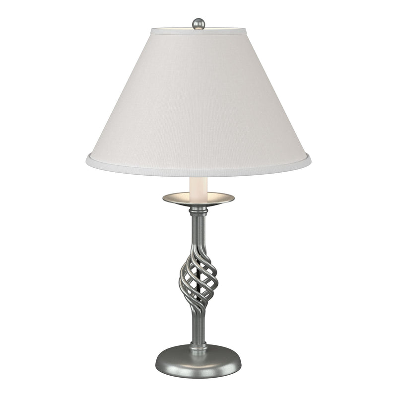 Twist Basket 25.5" Table Lamp in Vintage Platinum