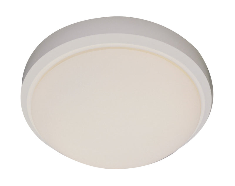 Bliss 2-Light Flushmount in White with White Frosted Glass