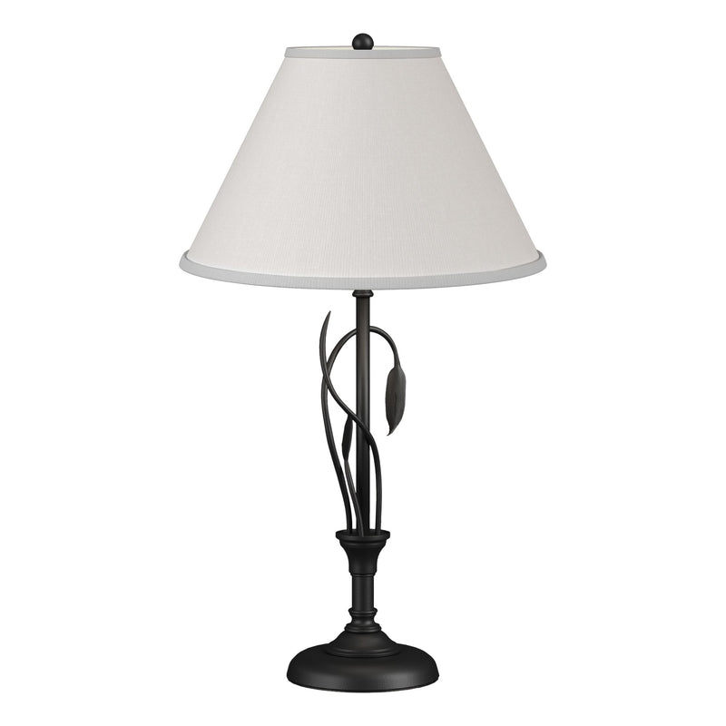 Forged Leaves and Vase 26.4" Table Lamp in Black