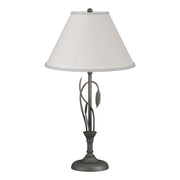 Forged Leaves and Vase 26.4" Table Lamp in Natural Iron