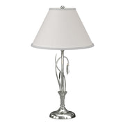Forged Leaves and Vase 26.4" Table Lamp in Sterling