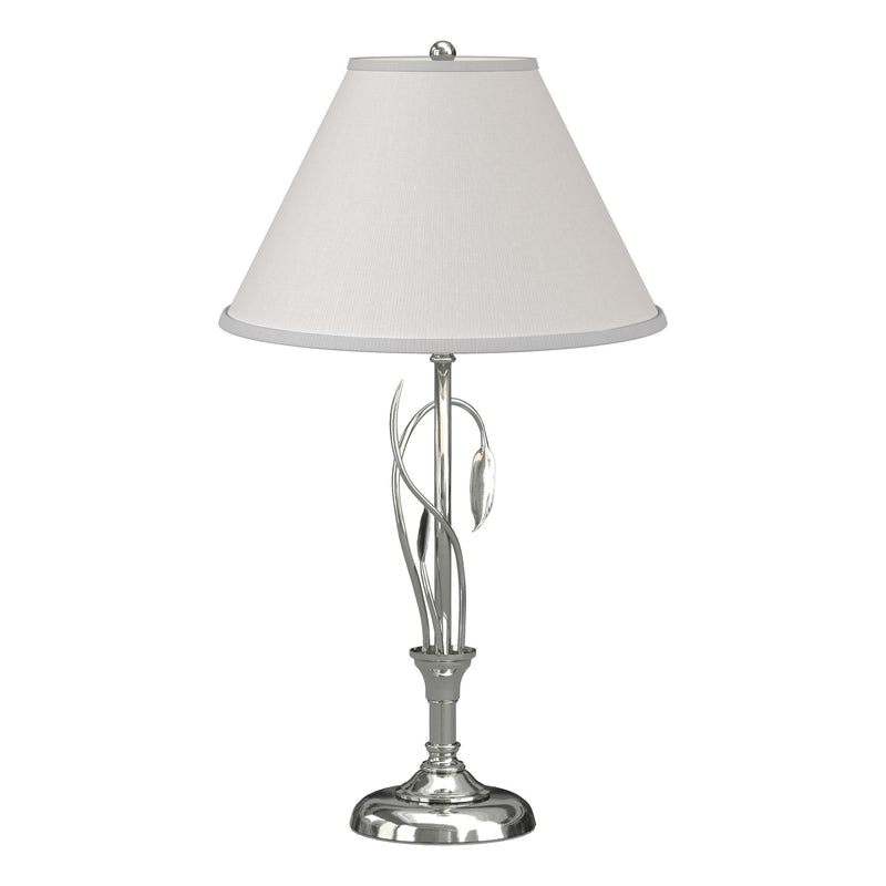 Forged Leaves and Vase 26.4" Table Lamp in Sterling