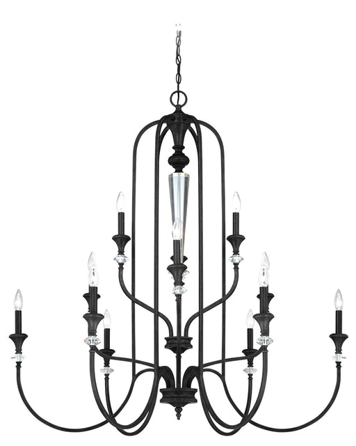Boulevard 12 Light 44.25" Chandelier in Mocha Bronze Silver Wash