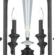Boulevard 6 Light 21" Foyer in Mocha Bronze Silver Wash