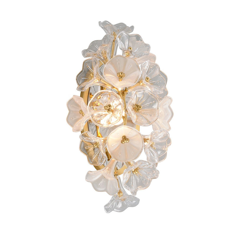 Jasmine Wall Sconce in Gold Leaf