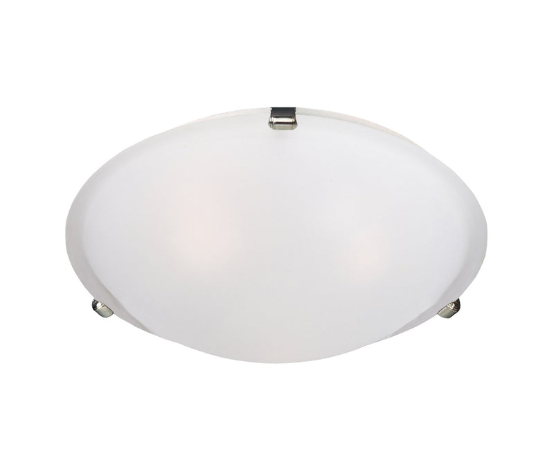Malaga 2 Light Flush Mount in Satin Nickel