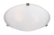 Malaga 3 Light Flush Mount in Satin Nickel
