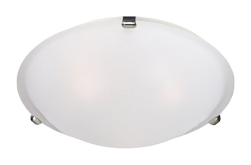 Malaga 3 Light Flush Mount in Satin Nickel