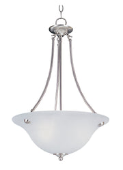 Malaga 3 Light Inverted Bowl Pendant in Satin Nickel