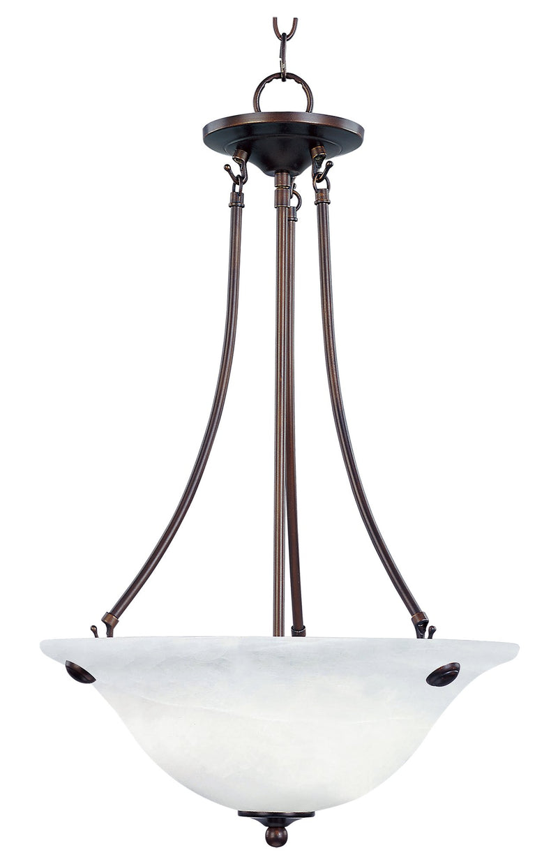 Malaga 3 Light Inverted Bowl Pendant in Oil Rubbed Bronze
