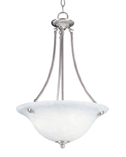 Malaga 3 Light Inverted Bowl Pendant in Satin Nickel