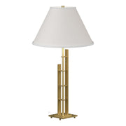 Metra Double 27" Table Lamp in Modern Brass