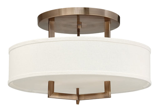 Hampton LED Semi-Flush Mount in Brushed Bronze