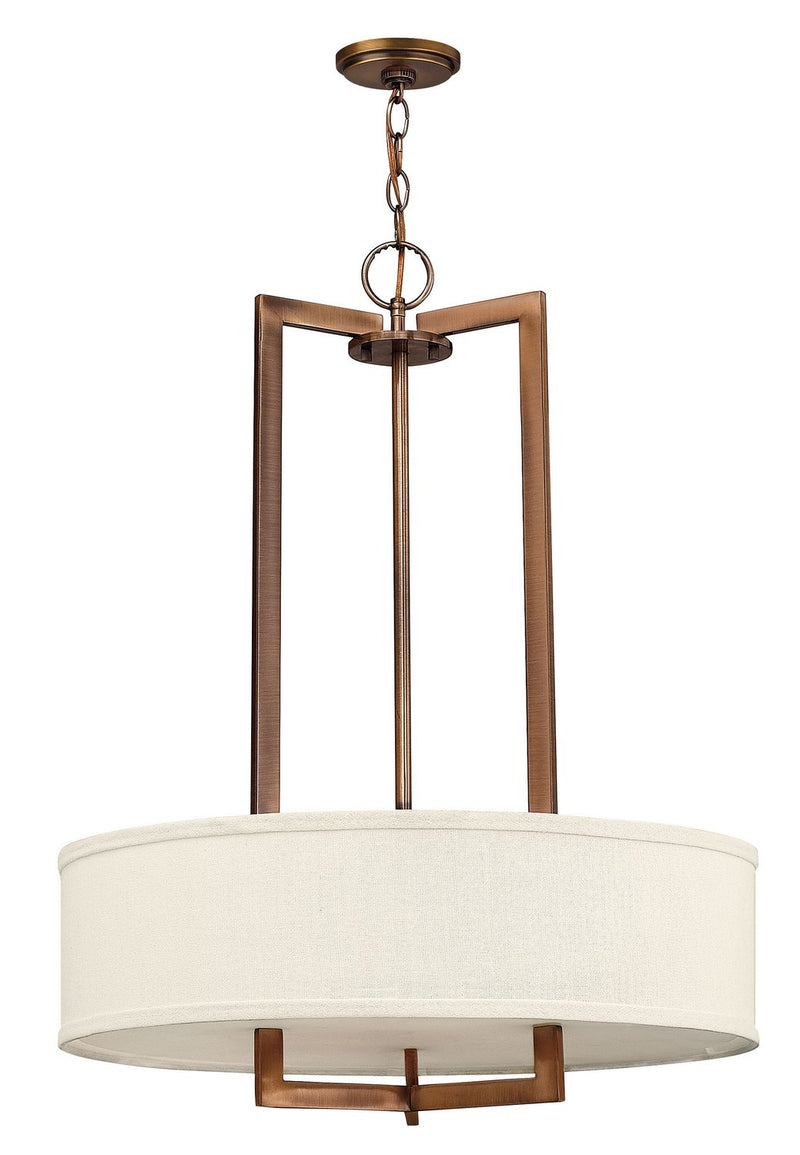 Hampton 3-Light Pendant in Brushed Bronze