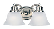 Malaga 2 Light Bath Vanity in Satin Nickel