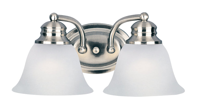 Malaga 2 Light Bath Vanity in Satin Nickel