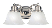 Malaga 2 Light Bath Vanity in Satin Nickel