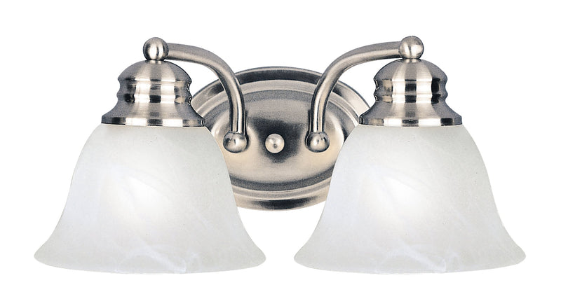Malaga 2 Light Bath Vanity in Satin Nickel