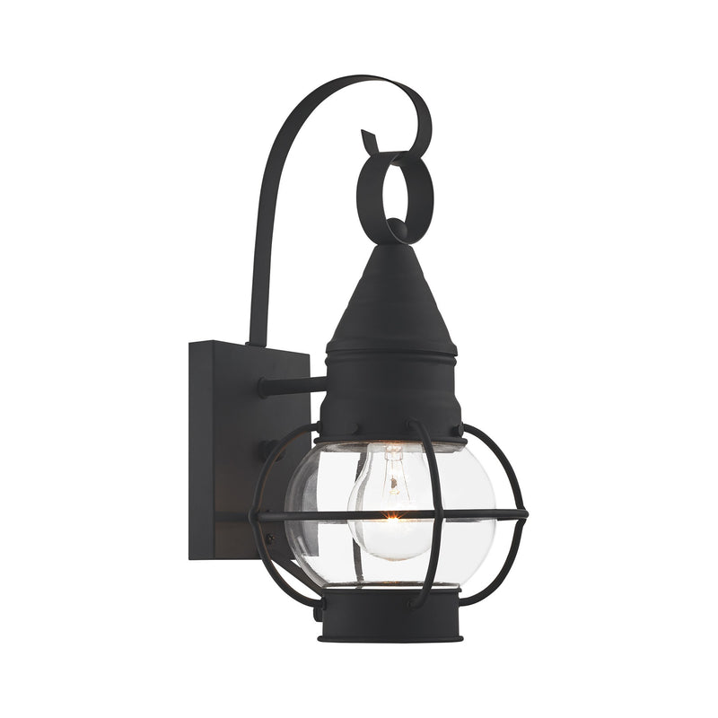 Newburyport Small Outdoor Wall Lantern in Black
