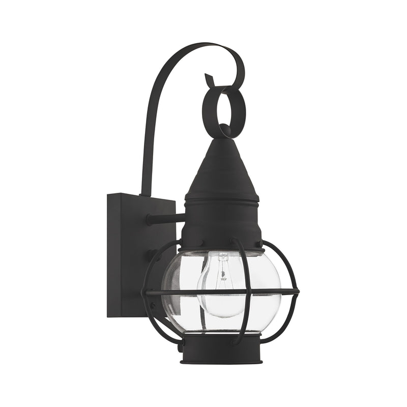 Newburyport Small Outdoor Wall Lantern in Black
