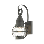Newburyport Small Outdoor Wall Lantern in Charcoal