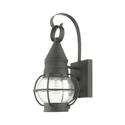 Newburyport Small Outdoor Wall Lantern in Charcoal