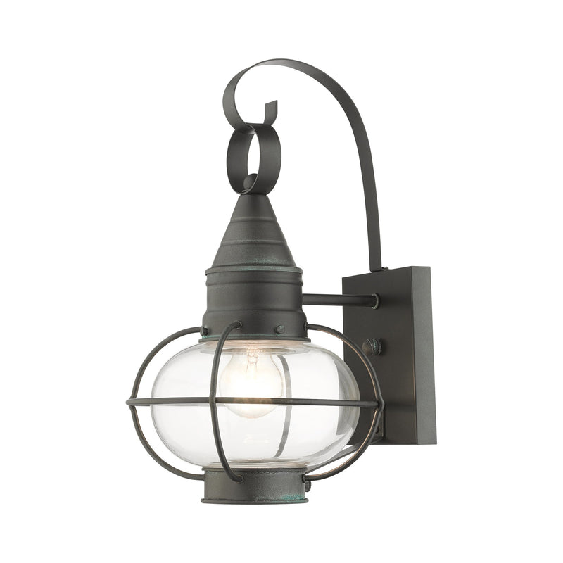 Newburyport Medium Outdoor Wall Lantern in Charcoal