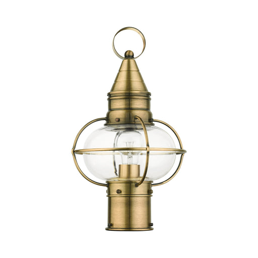 Newburyport Medium Outdoor Post Light in Antique Brass