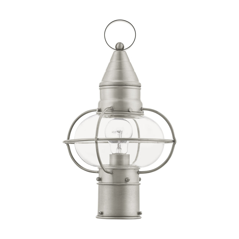 Newburyport Medium Outdoor Post Light in Brushed Nickel